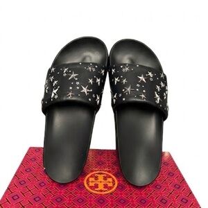 Tory Burch Black Star Embellished Sandals